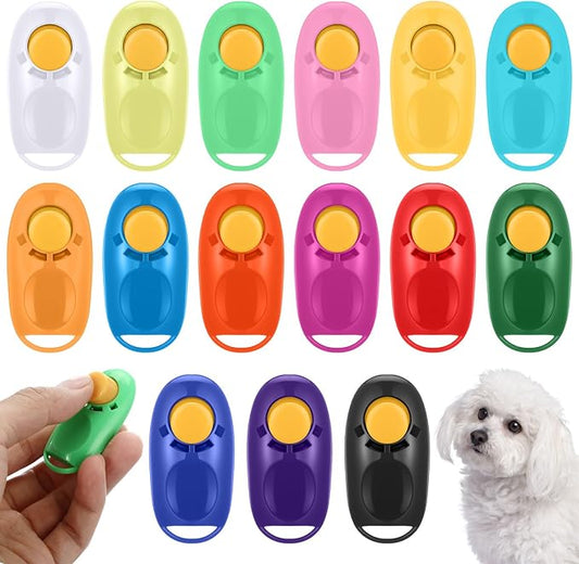 15 Pcs Dog Clicker for Training Pet Cat Training Clicker Colorful Dog Behavioral Trainings Clickers Behavior Aids Convenient and Trainings Effective Clickers Tools for Cat Puppy Birds