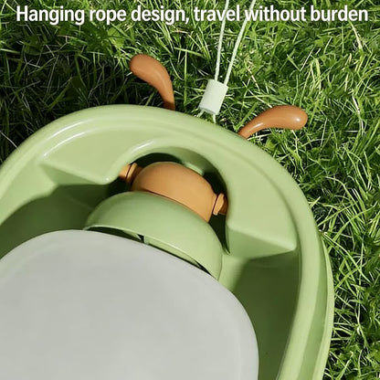 Portable Pet Water Bottle & Bowl, 17oz Leak - Proof Travel Dispenser for Outdoor Walking, Hiking(Yellow)