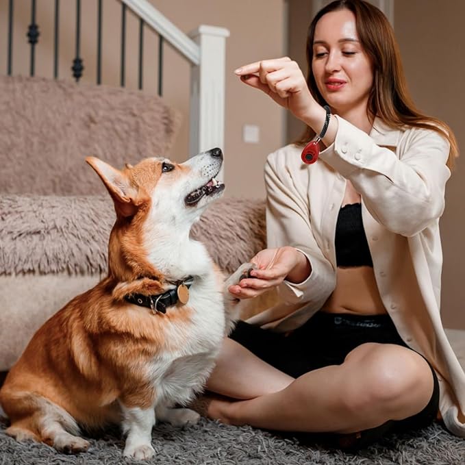 32 Pack Dog Training Clicker Bulk, Colorful Pet Training Clickers Cat Animal Trainer Clicker with Wrist Strap for Pet Dog Cat Horse Bird Behavioral Trainer Accessories (Multicolor)