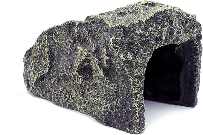 Reptile Hide Medium Rock Snake Hide Cave Hideout Terrarium Habitat Decor Ornament Bearded Dragon Tank Accessories