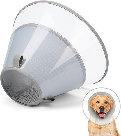 Dog Cone Collar with Soft Liner to Stop Licking, Elizabeth Recovery Collar After Surgery for Large Medium Dogs, Comfortable Pet Head Cone Alternative for Neutering Spay Injury (2XL)