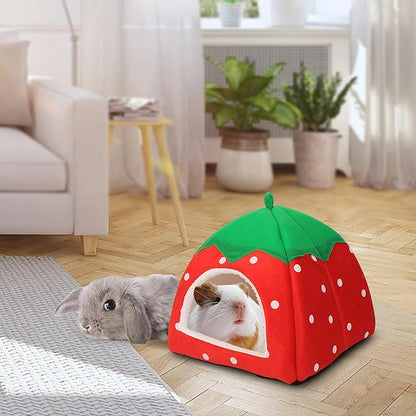 Tierecare Guinea Pig Hideout Bed Dwarf Rabbit House Cave Accessories Cozy Hide-Out for Little Bunny Hedgehog Ferret Chinchilla&Other Small Animals