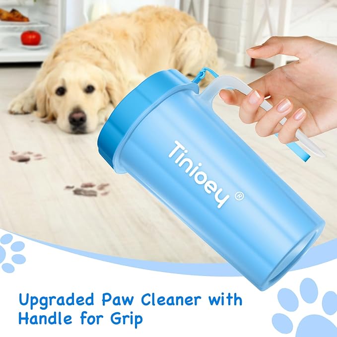 Paw Cleaner with Handle for Large Dogs and Pets | Foot Washer to Clean Muddy Dog Paws