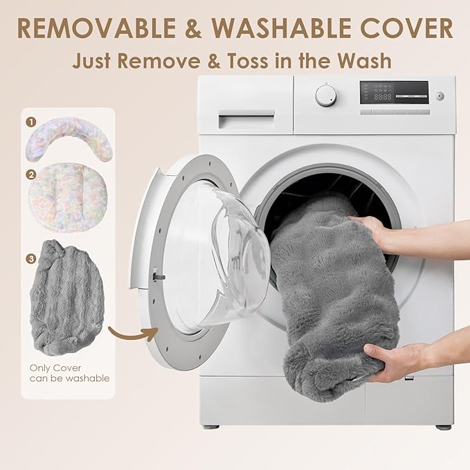 EHEYCIGA Small Dog Bed and Cat Couch - Fluffy Faux Rabbit Fur Pet Sofa with Washable Removable Cover, Waterproof and Non-Slip, 26 Inch, Grey