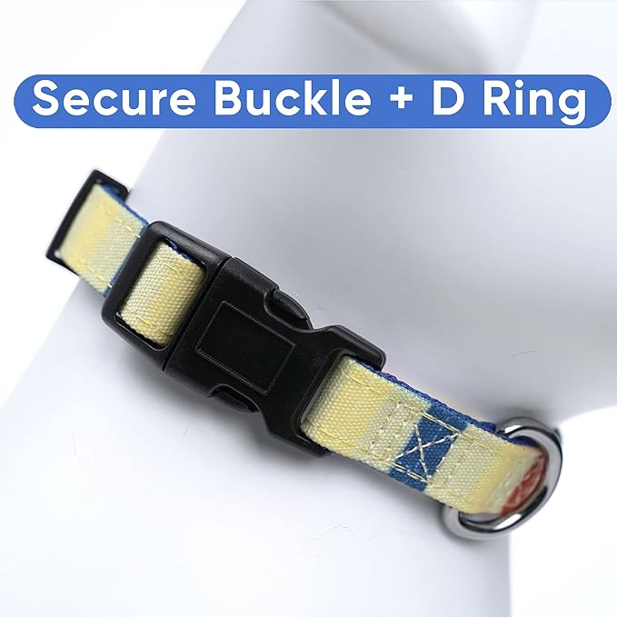 Pawtitas Personalized Dog Collar Medium Dog Collar Embroider Name Phone Number Puppy Collar Adjustable Customized Collar for Medium Dogs Breeds Multicolor Dog Collar