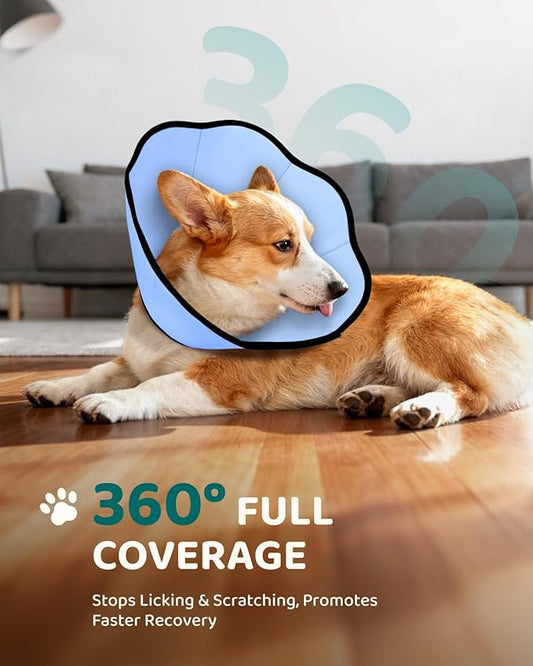 MIDOG Dog Cone Collar After Surgery, Soft Dog Cone Alternative to Stop Licking,Adjustable Elizabethan Recovery Cones for Small to Large Sized Dogs