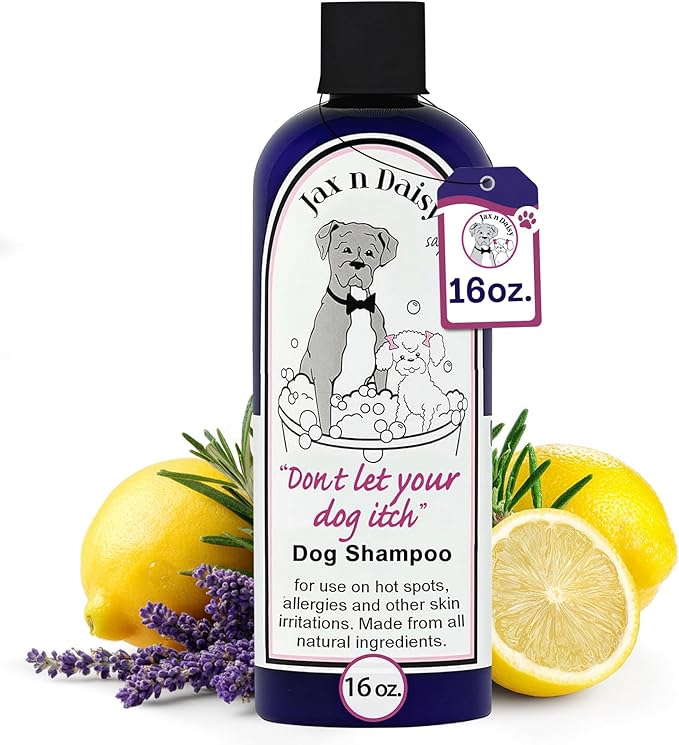Jax n Daisy Dog Shampoo - Gentle and Effective Allergy and Sensitive Skin Shampoo for Dogs - Eliminates Odors, Fleas, and Soothes Itchy Skin - Perfect for Puppies