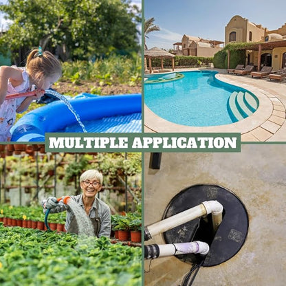 1/2 HP Submersible Sump Pump with Vertical Float Switch, Portable Utility Pump With 10ft Power Cord, Sub Water Pump for Draining Flooded Basement, Hot Tub, Pool, Pond, Sump Pits