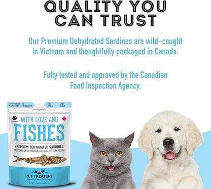 The Granville Island Pet Treatery Sardines for Dogs & Sardines for Cats (14.11 oz, Pack of 1) - Dehydrated Single Ingredient Dog Treats - All Natural Dog Treats, Grain Free – Puppy Training Treats