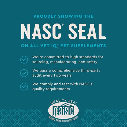 VetIQ Glucosamine Hip & Joint Supplement for Dogs, 180 Soft Chews, Joint Support Supplement with MSM and Krill, Dog Health Supplies Large & Small Breed, Chicken Flavored Chewables