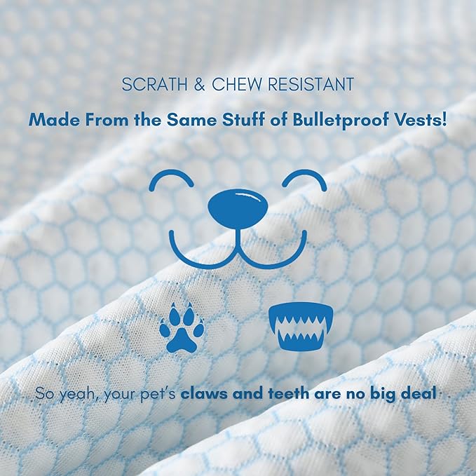 petfelix Pet Cooling Mat, Chew & Scratch Resistant QMAX>0.5 for Mini Dogs & Cats Up to 10 lbs, S 18''*14'' Machine Washable Non-Skid Portable Easy to Fold Crate Pad