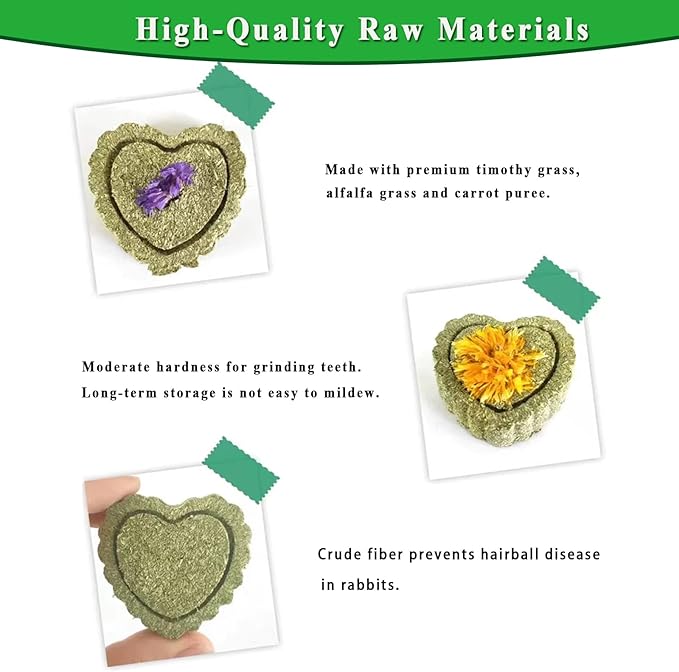 FIPASEN Rabbit Chew Toys for Teeth, 18PCS Natural Timothy Hay Chew Toy, Improve Dental Health for Bunny/ Chinchilla/ Guinea Pig/ Hamsters/ Holland Lop, Small Rodent Pet Molar Teeth Treats Toys