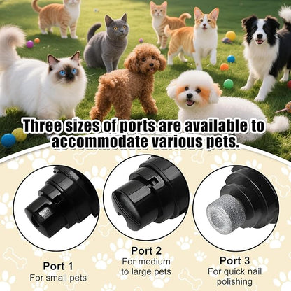 Upgrade Dog Cat Nail Grinder Cordless with LED Light & 3 Speeds, Dog Cat Nail Trimmer with 2000mAh Long-Lasting Battery for Thick Nails (1+1*Replacement Head)
