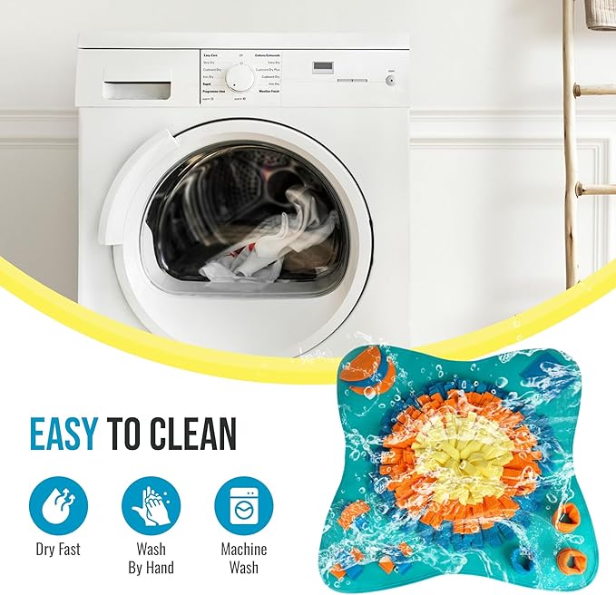 30" Snuffle Mat For Dogs, Dog Sniff Mat for Mental Stimulation and Enrichment, Slow Feeder Interactive Dog Toys to Encourage Natural Foraging, Adjustable Snuffle Mat for Dogs Large Breed