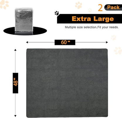Washable Pee Pads for Dogs, 48x60 Reusable Whelping Pads, Absorb Dog Mats Non-Slip Puppy Training Pads for Whelping, Potty, Training, Playpen, Crate