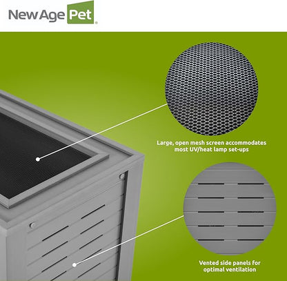 New Age Pet® Madagascar Vertical Reptile Lounge Habitat, (30" L x 24" W x 36" H) Arboreal Chameleon Cage Made with ECOFLEX®, Non-Toxic & Eco-Friendly Materials, Quick & Easy Assembly