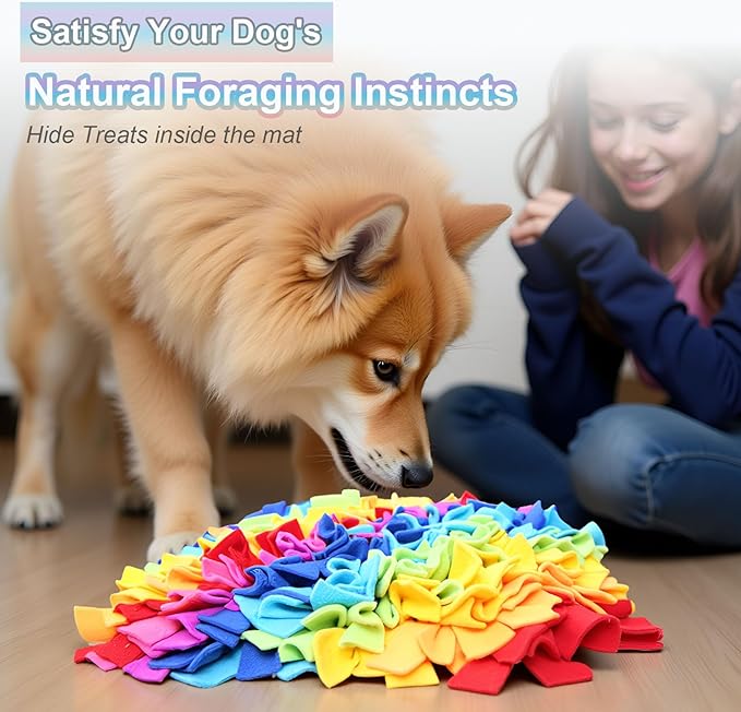 Ablechien Snuffle Mat for Dogs - Dog Feeding Mat, Nosework Training Mats for Foraging Instinct, Enrichment Toys for Small/Medium/Large Dogs