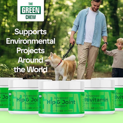 MedsMeHappy Hip & Joint Supplement for Dogs - Bacon Flavor Soft Chews - Mobility & Flexibility Support - MSM, Chondroitin, Glucosamine for Dogs - 60 Count, Dog Glucosamine for Small & Medium Breeds