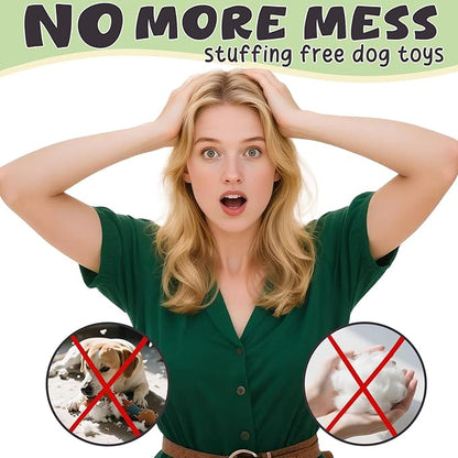 Squeaky No Stuffing Dog Toys, 3 Pack Rope Toys for Teething, Crinkle Plush Toys to Keep Them Busy, Tug Interative Dog Toys for Small Medium Large Breed.Not for Aggressive Chewers.