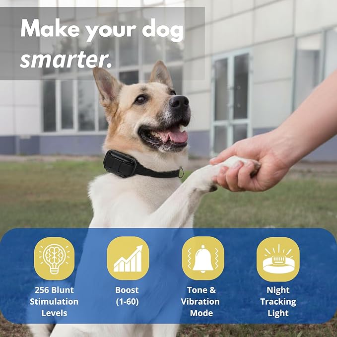 Educator FT-330 Finger Trainer E Collar for Dog Training with Remote - 1/2 Mile Range, Waterproof, 100 Stimulation Levels, Tone or Vibration Mode, Night Light Tracking for Small, Medium & Large Dogs