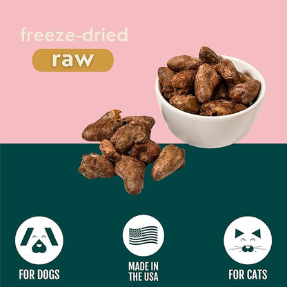 Momentum Carnivore Nutrition Freeze-Dried Chicken Heart Dog Treats & Cat Treats – Single-Ingredient, High-Protein, Grain-Free, Naturally Nutrient-Rich – Made in USA – 3.5 oz Bag