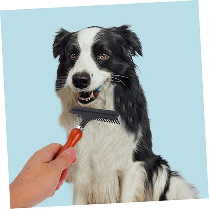 Large Dog Hair Removal Comb Dematting Tool Grooming Comb for Short-haired Pets Gentle Detangling Brush Preventing Skin Irritation Easy- pet Grooming Kit