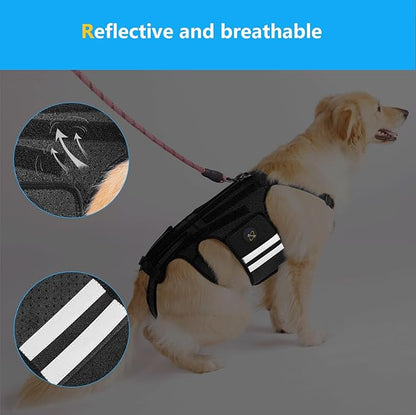 Coodeo Dog Back Brace for Dogs Arthritis, Pet Back Bracer for IVDD, Back Protector Helps Pain Relief, Surgical Recovery and Rehabilitation, Dogs Back Disease Prevention. (Black,X-Large)