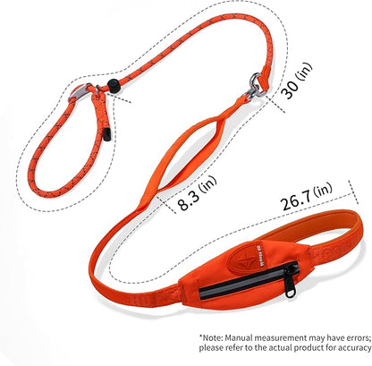 Dog Slip Lead Dog Leash, Heavy Duty No-Pull Training Leash w/Poop Bag Holder, Anti-Tangle, Multi-Handles & Reflective Thread for Medium, Large Dogs 5.5FT Black
