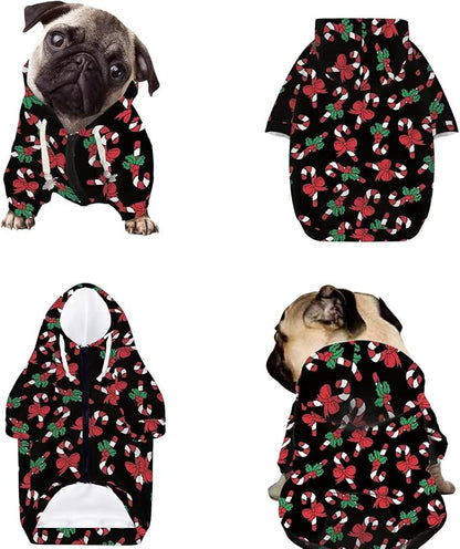 Christmas Family Pajamas Matching Sets with Pockets Dog Costumes for Small Dogs Long Sleeve Sleepwear Plus Size