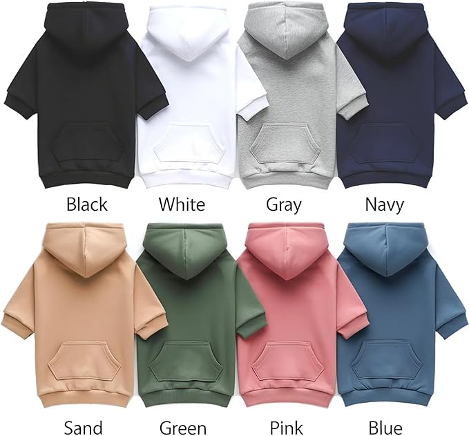 Personalized Name Dog Hoodie, Embroidered Hoodies Pet Name, Custom Puppy Sweater Warm Winter Outfit for Dogs, Unique Pet Birthday Gift Memorial Sweatshirt for Dog Lovers