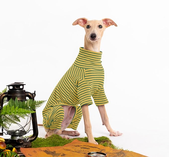 Dog Sweaters for Small Dogs Girls Boys, Striped Pet Sweaters for Fall Winter Dog Clothes, Turtleneck Pullover Knitwear for Small Medium Large Dogs