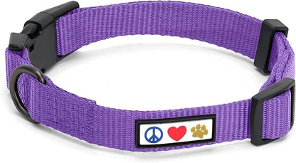 Pawtitas Dog Collar for Large Dogs Adjustable Dog Collar Heavy Duty Waterproof Collars for Dogs with Quick-Release Buckle - Purple Dog Collar for Large Breeds