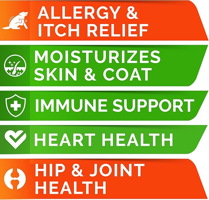 Omega 3 + Allergy Relief for Dogs Bundle - Allergy & Itch Relief + Itchy Skin Treatment - EPA & DHA Fatty Acids + Pumpkin - Shedding, Itchy Skin Relief + Itch Relief- 360 Chews - Made in USA