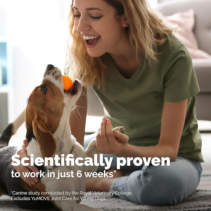 Yumove Hip & Joint Supplement for Dogs with Glucosamine, Hyaluronic Acid, Green Lipped Mussel & Omega 3 Joint Supplement - Regular or Advanced Strength (90 Count, Advanced Vet Strength Soft Chews)