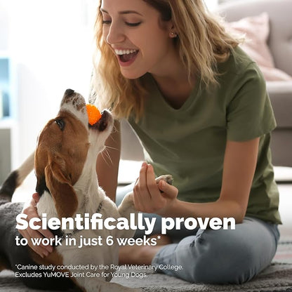 Yumove Hip & Joint Supplement for Dogs with Glucosamine, Hyaluronic Acid, Green Lipped Mussel & Omega 3 Joint Supplement - Regular or Advanced Strength (180 Count, Advanced Vet Strength Soft Chews)