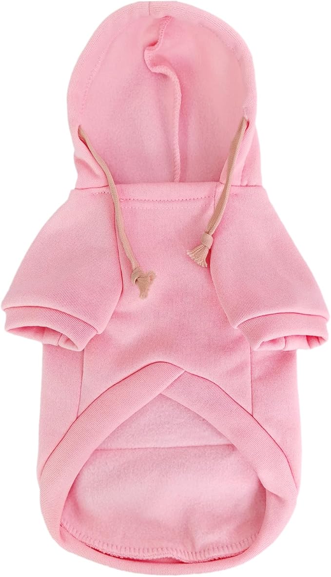 Jecikelon Pet Dog Cold Weather Coat with Pocket Winter Dog Hoodie Warm Puppy Clothes for Small Dogs Chihuahua Clothing (Pink2, X-Small)