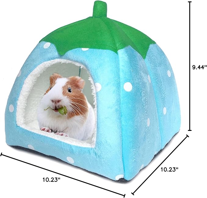 Tierecare Guinea Pig Hideout Bed Dwarf Rabbit House Cave Accessories Cozy Hide-Out for Little Bunny Hedgehog Ferret Chinchilla&Other Small Animals
