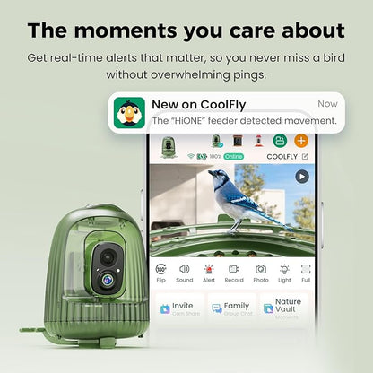 HIXX Smart Bird Feeder with 4MP Camera – Auto Capture Video, AI Bird Identification, Large Capacity & Seed Guard, Solar Powered Night Light, Live Birdwatching Camera for Lovers, Family & Friends