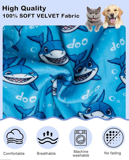 CuteBone Shark Costume Dog Pajamas, Stretchy Spandex Crystal Velvet Sleepwear Coat for Small Dogs, Soft & Warm Pet Outfit Clothes for Cold Weather, Cozy Pullover Design COSP07XS