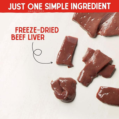 Stella & Chewy's Freeze-Dried Raw Beef Liver Dog Treats - Single Ingredient, No Additives - Premium Training Treats - Perfect For Picky Eaters - 3oz Bag