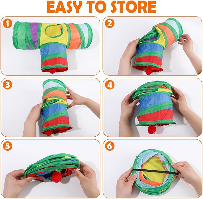 Sofier Guinea Pig Toys Tunnel Hideout Cage Accessories Chew Toys for Hamster Rabbit Ferret Rat Chinchilla Hedgehog Enrichment Playpen Boredom