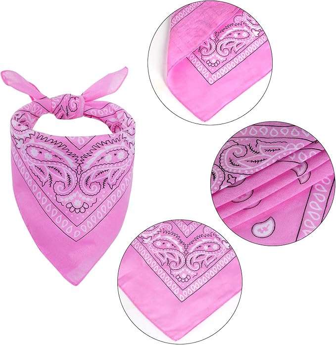 choyaxo Halloween Costumes for Dogs Cat Pet Cowboy Costume Cowboy Hat with Bandana Set for Halloween, Christmas, Holiday, Party, Cosplay (Pink, Medium)