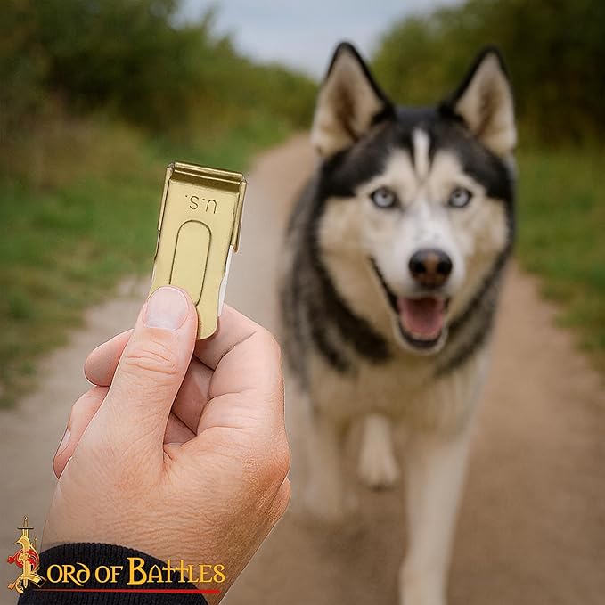 Lord of Battles U.S. D-Day Paratrooper Brass Cricket Clicker – Historical Reenactment Signal Device – Military Replica with Authentic Click Sound (2)