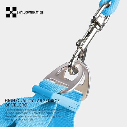 Adjustable Dog Harness with Leash, Reflective Mesh, No-Pull Design，Matching Lead Rope (SkyBlue, XXS)