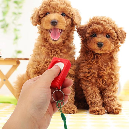 jojofuny 2pcs Portable Pet Training Clickers Lightweight Dog Clickers for Puppy Kitten Potty Training and Behavioral Conditioning
