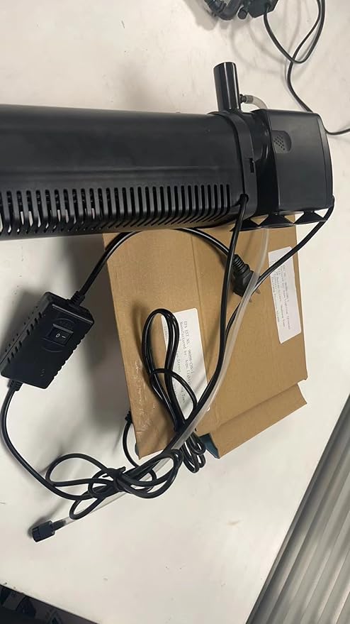 600GPH UV Aquarium Filter for 75-300 Gal Tank, Large Fish Turtle Tank Green Water Clean Machine Submersible Canister Filter Powerful Pump Pond Filter for Saltwater Freshwater Crystal Green Killing