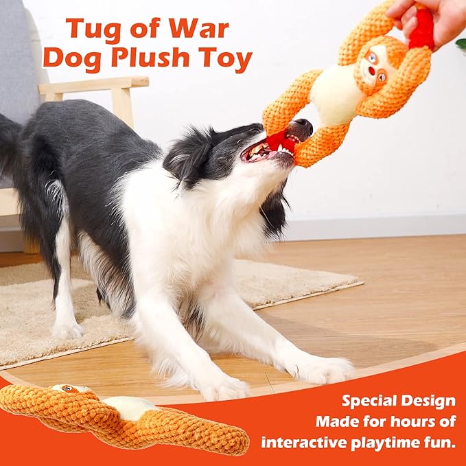 Large Squeaky Dog Toys, Stuffed Animal Dog Plush Toy,Interactive Puppy Toys with Crinkle Paper for Small, Medium, and Large Dogs,Daily Companionship, Training Reward Gift.