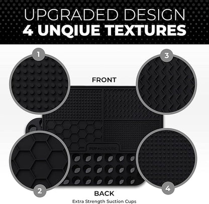 Pup Culture Dog Lick Mat for Dogs (2 Pack), Feeding Pad for Anxious Pets Plus 4 Different Puzzles for Mental Stimulation for Dogs - Supports Mental, Dental, and Digestive Health - Heavy Duty