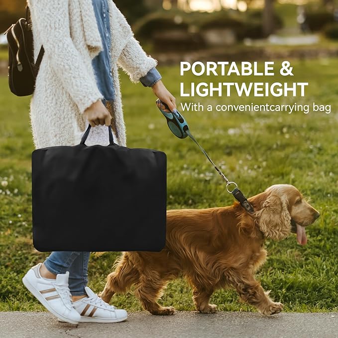 Dog Playpen, Puppy Pet Playpens Indoor for Medium Dogs Tent Crates Cage Indoor/Outdoor, Portable Pop Up Dog Kennel Playpen with Carrying Case for Dogs/Cats/Rabbits, Black