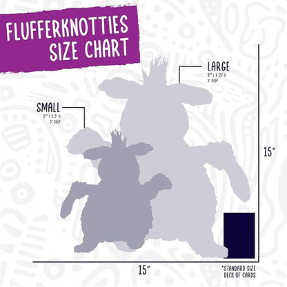 HuggleHounds Knottie Plush Dog Toy - Dog Stuffed Animal Toy, Puppy Toys, Squeaky Dog Toy for Small, Medium & Large Dogs, Soft Fleece, Durable Plush to Keep Them Busy - Fiona The Frog, Small